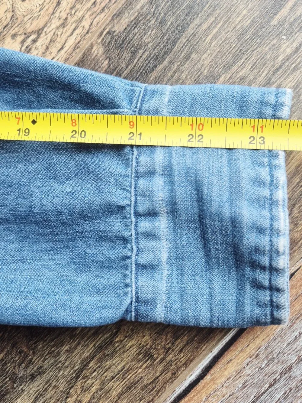 Frank & Eileen $288 Eileen Blue Denim Button-Up Shirt Distressed Vintage Wash - Picture 14 of 16